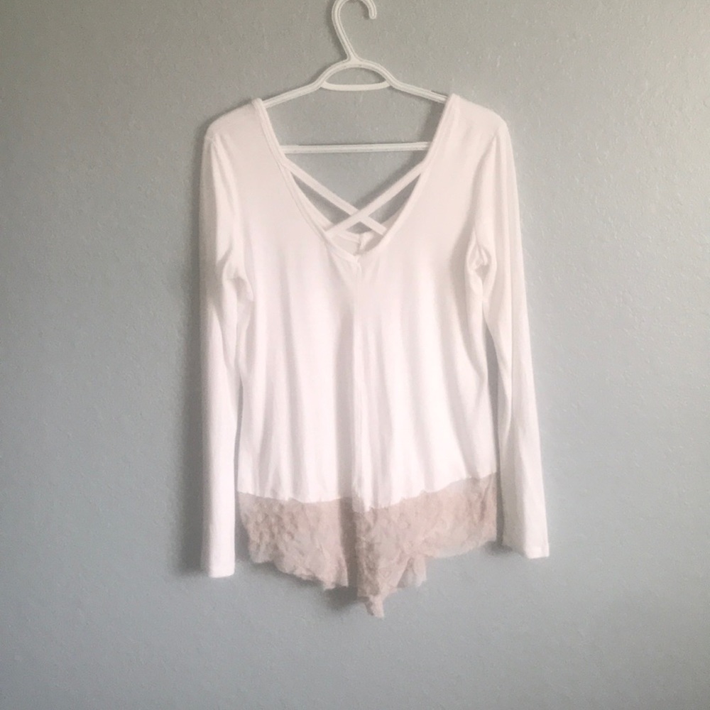 Daytrip Long sleeve white and cream top